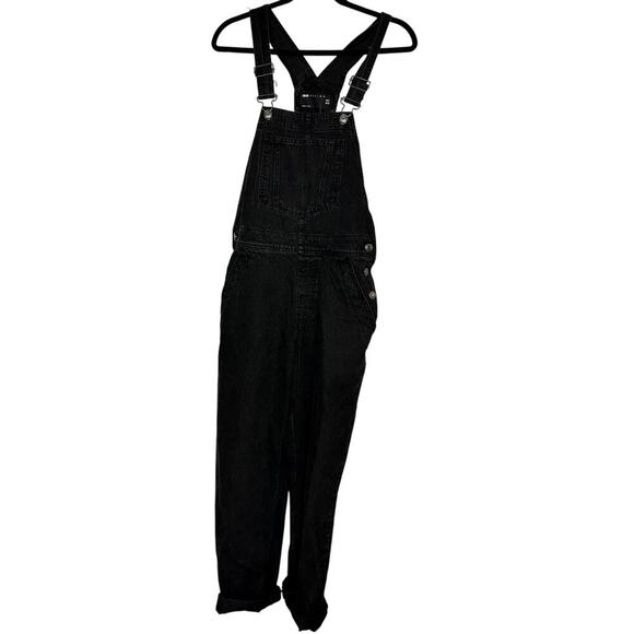 ASOS DESIGN – Hourglass Original Denim Overalls – Black – US 6 - Picture 1 of 5